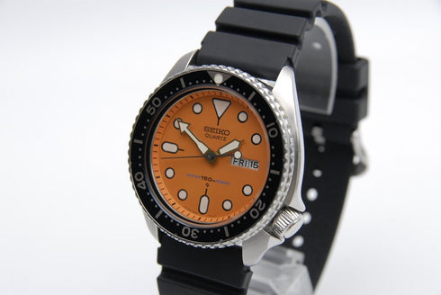 【 N MINT - 】 SEIKO Quartz 7548-700C 41mm Day/Date Orange Dial Quartz Men's Watch